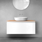 Oltens Vernal szafka 100 cm podumywalkowa wisząca biały połysk 60015000