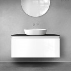 Oltens Vernal szafka 100 cm podumywalkowa wisząca biały połysk 60015000