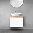 Oltens Vernal szafka 60 cm podumywalkowa wisząca biały połysk 60013000