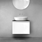 Oltens Vernal szafka 60 cm podumywalkowa wisząca biały połysk 60013000