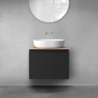 Oltens Vernal szafka 60 cm podumywalkowa wisząca czarny mat 60013300