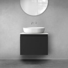 Oltens Vernal szafka 60 cm podumywalkowa wisząca czarny mat 60013300