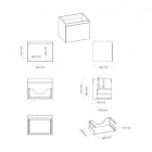 Oltens Vernal szafka 60 cm podumywalkowa wisząca szary mat 60013700