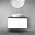 Oltens Vernal szafka 80 cm podumywalkowa wisząca biały połysk 60014000