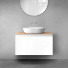 Oltens Vernal szafka 80 cm podumywalkowa wisząca biały połysk 60014000