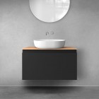 Oltens Vernal szafka 80 cm podumywalkowa wisząca czarny mat 60014300