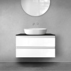 Oltens Vernal szafka 80 cm podumywalkowa wisząca biały połysk 60003000