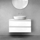 Oltens Vernal szafka 80 cm podumywalkowa wisząca biały połysk 60003000