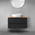 Oltens Vernal szafka 80 cm podumywalkowa wisząca czarny mat 60001300