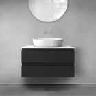 Oltens Vernal szafka 80 cm podumywalkowa wisząca czarny mat 60001300