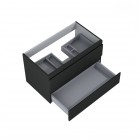 Oltens Vernal szafka 80 cm podumywalkowa wisząca czarny mat 60001300