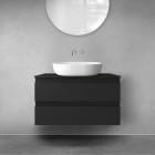 Oltens Vernal szafka 80 cm podumywalkowa wisząca czarny mat 60001300