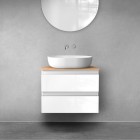 Oltens Vernal szafka 60 cm podumywalkowa wisząca biały połysk 60002000