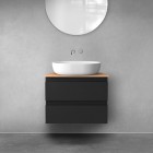 Oltens Vernal szafka 60 cm podumywalkowa wisząca czarny mat 60000300