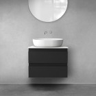 Oltens Vernal szafka 60 cm podumywalkowa wisząca czarny mat 60000300