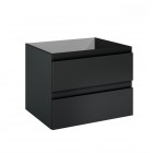 Oltens Vernal szafka 60 cm podumywalkowa wisząca czarny mat 60000300