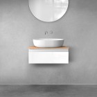 Oltens Vernal szafka 60 cm podumywalkowa wisząca biały połysk 60009000