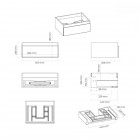 Oltens Vernal szafka 60 cm podumywalkowa wisząca biały połysk 60009000