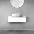 Oltens Vernal szafka 80 cm podumywalkowa wisząca biały połysk 60010000