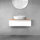 Oltens Vernal szafka 80 cm podumywalkowa wisząca biały połysk 60010000