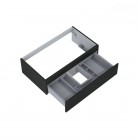 Oltens Vernal szafka 80 cm podumywalkowa wisząca czarny mat 60010300