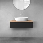 Oltens Vernal szafka 80 cm podumywalkowa wisząca czarny mat 60010300