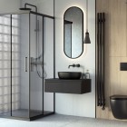 Oltens Vernal szafka 80 cm podumywalkowa wisząca czarny mat 60010300