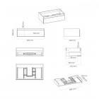 Oltens Vernal szafka 80 cm podumywalkowa wisząca biały połysk 60010000