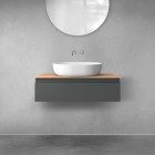 Oltens Vernal szafka 80 cm podumywalkowa wisząca grafit mat 60010400