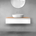 Oltens Vernal szafka 100 cm podumywalkowa wisząca biały połysk 60011000