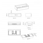 Oltens Vernal szafka 100 cm podumywalkowa wisząca biały połysk 60011000