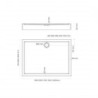 Oltens Vindel brodzik prostokątny 100x80 cm biały 15008000