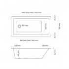 Oltens Langfoss wanna prostokątna 140x70 cm akrylowa biały mat 10001900