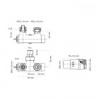 Oltens Varmare Ventil zestaw termostatyczny grzejnikowy jednootworowy lewy biały 55905000