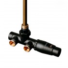 Oltens Varmare Ventil zestaw termostatyczny grzejnikowy jednootworowy lewy czarny mat 55905300