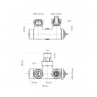 Oltens Varmare Ventil zestaw termostatyczny grzejnikowy jednootworowy prawy biały połysk 55906000
