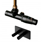 Oltens Varmare Ventil All in One zestaw termostatyczny grzejnikowy jednootworowy prawy czarny mat 51195