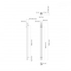 Oltens Stang grzejnik łazienkowy 180x9,5 cm biały połysk 55010000
