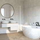 Oltens Stang grzejnik łazienkowy 180x9,5 cm biały połysk 55010000