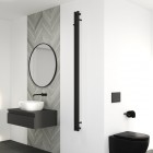 Oltens Stang grzejnik łazienkowy 180x9,5 cm czarny mat 55010300