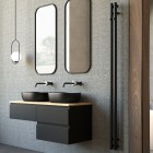 Oltens Stang grzejnik łazienkowy 180x9,5 cm czarny mat 55010300