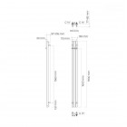 Oltens Stang grzejnik łazienkowy 180x15 cm biały połysk 55011000