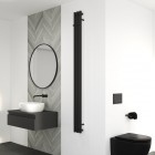 Oltens Stang grzejnik łazienkowy 180x15 cm czarny mat 55011300