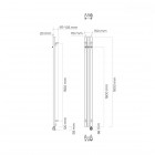 Oltens Stang (e) grzejnik łazienkowy 180x15 cm elektryczny biały 55111000