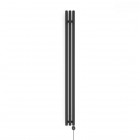 Oltens Stang (e) grzejnik łazienkowy 180x15 cm elektryczny czarny mat 55111300