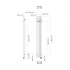 Oltens Stang (e) grzejnik łazienkowy 180x20,5 cm elektryczny biały połysk 55112000