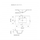 Oltens Vernal umywalka 61x46 cm meblowa prostokątna czarny mat 41205300