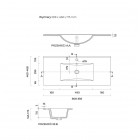 Oltens Vernal umywalka 81x46 cm meblowa prostokątna czarny mat 41206300