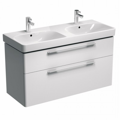 Koło Traffic szafka podumywalkowa 117 cm do umywalek podwójnych biały połysk 89441000