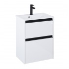 Roca Gap Pro compact slim zestaw łazienkowy 50 cm umywalka z szafką biały połysk A852066806